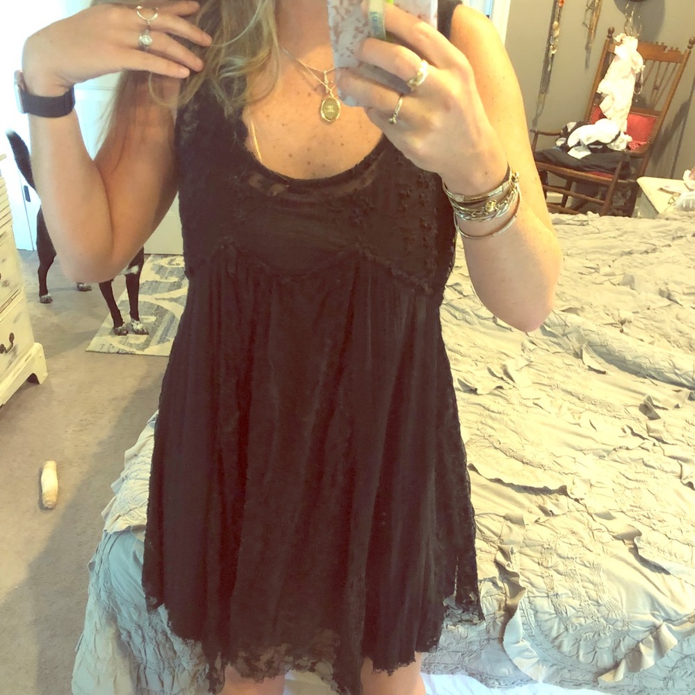 Free People Flowy Black Dress